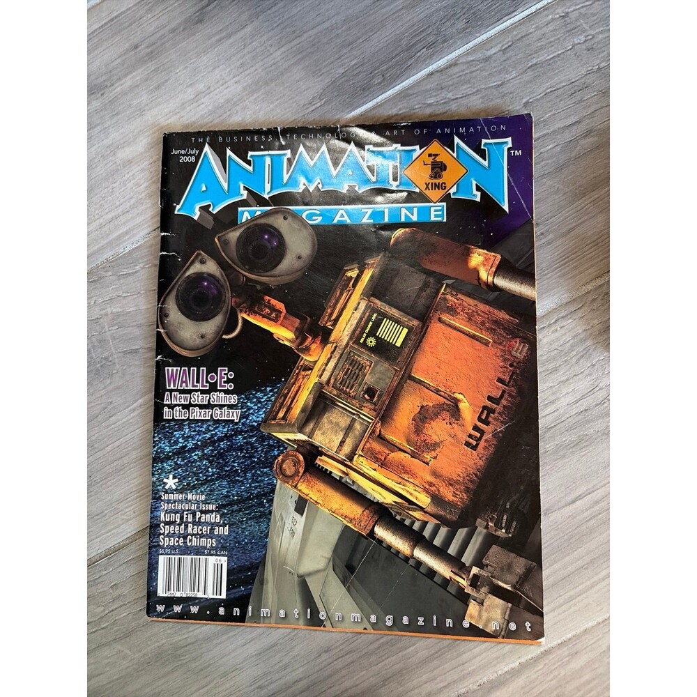 Animation Magazine June/July 2008 WALL-E Pixar Cover Kung Fu Panda Collectible